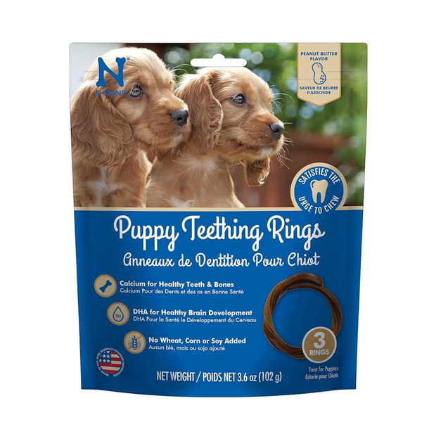 N-Bone Puppy Teething Rings Peanut Butter Flavor