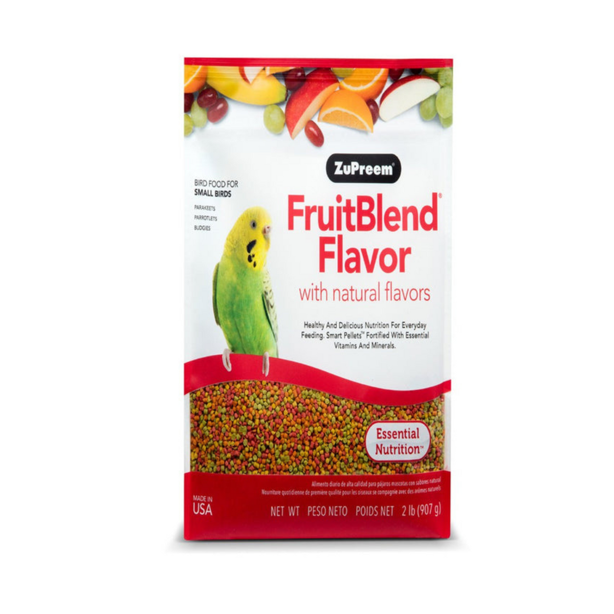 ZuPreem FruitBlend Flavor with Natural Flavors Bird Food for Small Birds