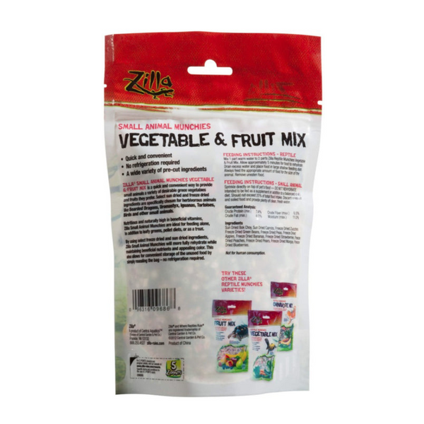 Zilla Small Animal Munchies Vegetable and Fruit Mix