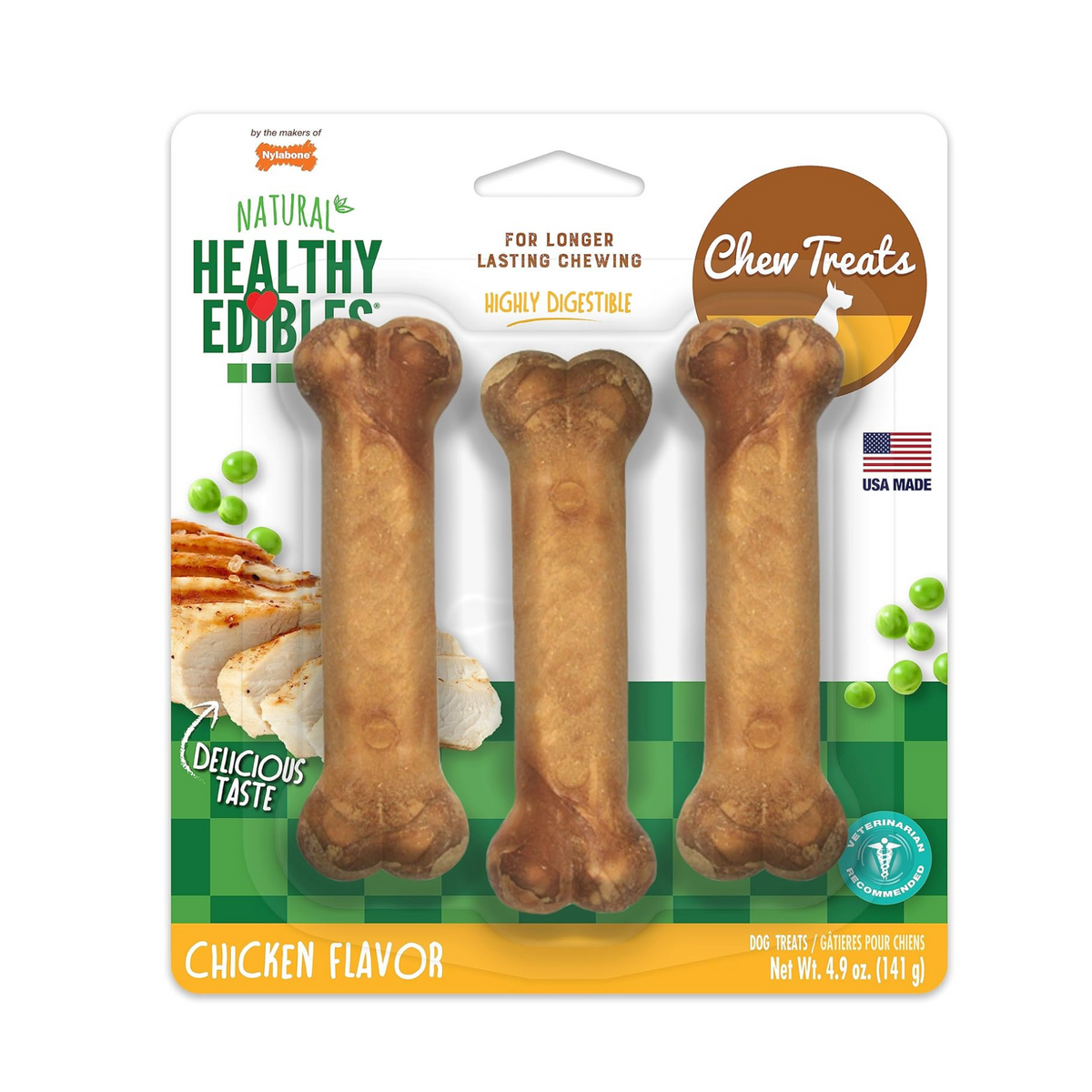 Nylabone Healthy Edibles Variety Pack Roast Beef and Chicken Regular