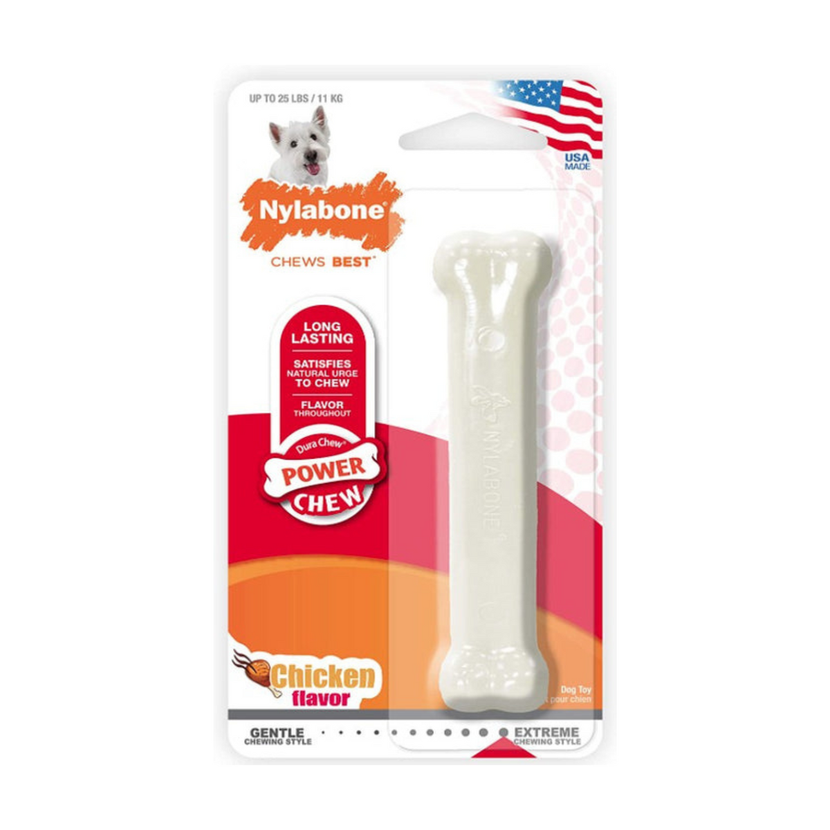 Nylabone Dura Chew Bone Chicken Flavor Regular