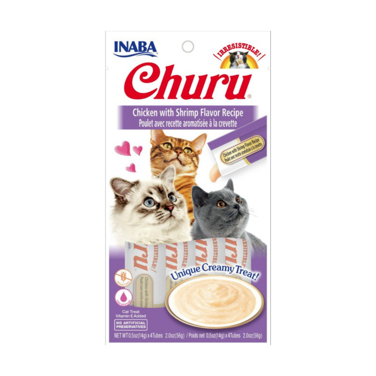 Inaba Churu Chicken with Shrimp Flavor Recipe Creamy Cat Treat