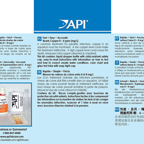 API Copper Cu+ Test Kit Monitor