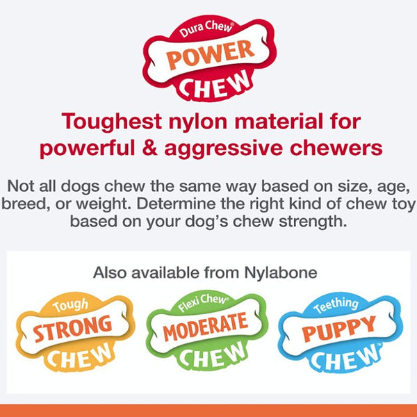 Nylabone Power Chew Knuckle Bone and Pop-In Treat Toy Combo Chicken Flavor Wolf