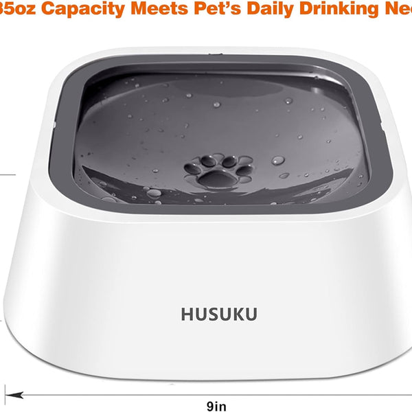 Dog Bowl Dog Water Bowl Pet Water Bowl Slow Water Feeder Dog Bowl No-Slip Pet Water Dispenser 35Oz Feeder Bowl